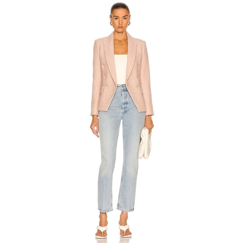 L'AGENCE Kenzie Tweed Blazer Petal - Picture 5 of 11